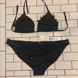 Black Ruffle Bikini - Cosabella - M